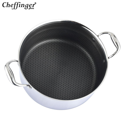 Cheffinger™ 10 darabos rozsdamentes acél serpenyő készlet