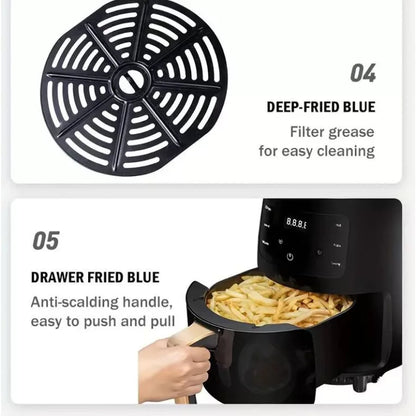 Kimiyo Air Fryer forró levegős sütő 6L, 2400W